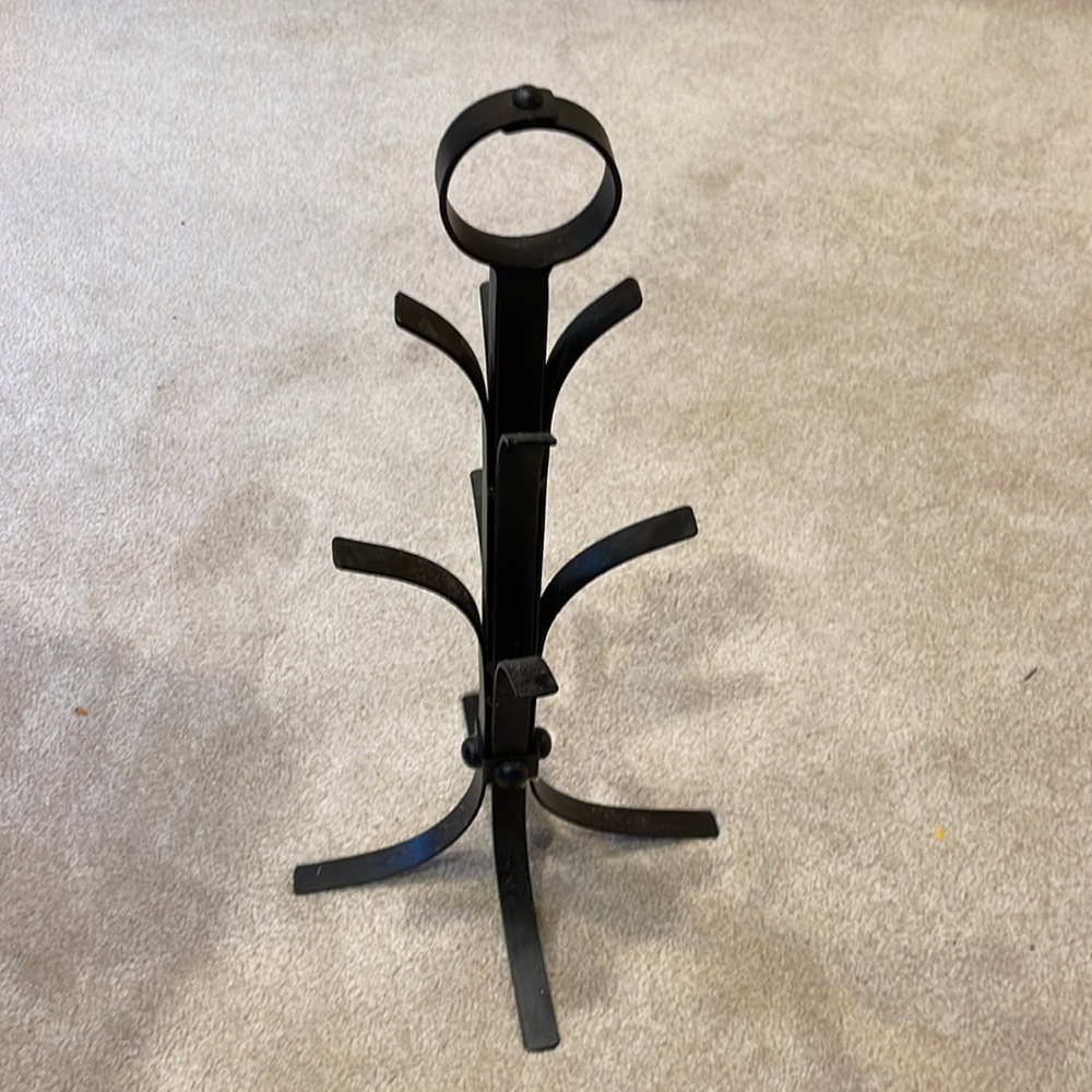 Pottery Barn Vintage Blacksmith  Iron Metal Coffee Mug Tree Rack